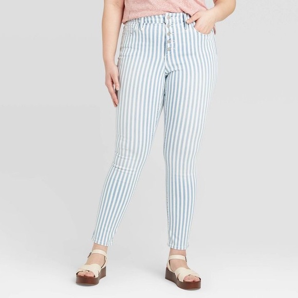 Striped work pants - Picture 1 of 8